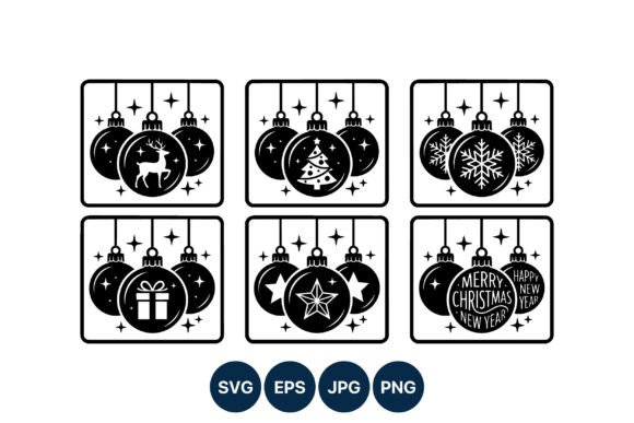 Black White Christmas Ornaments Vector: A Brand Designer’s Review