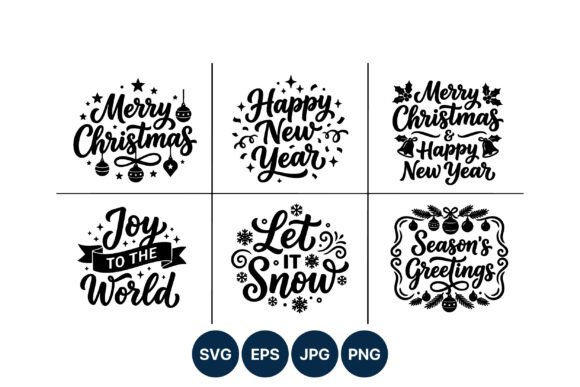 Christmas and New Year Calligraphic Illustrations Review
