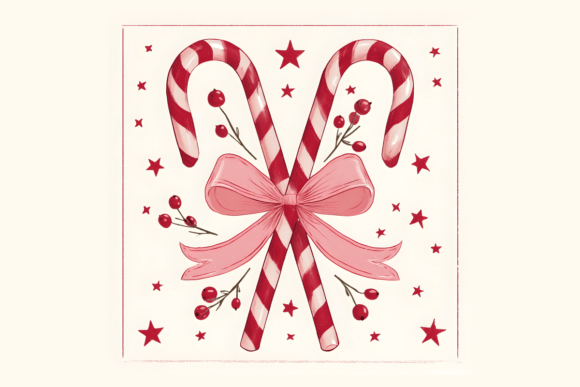 Christmas Candy Cane Bow Clipart PNG: A Designer’s Review for Illustrations