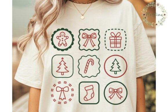 Christmas Doodle Grid PNG Clipart for Illustrations