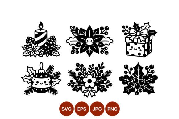 Christmas Floral Decorations Black White: A Practical Review for Illustrations and Digital Sellers
