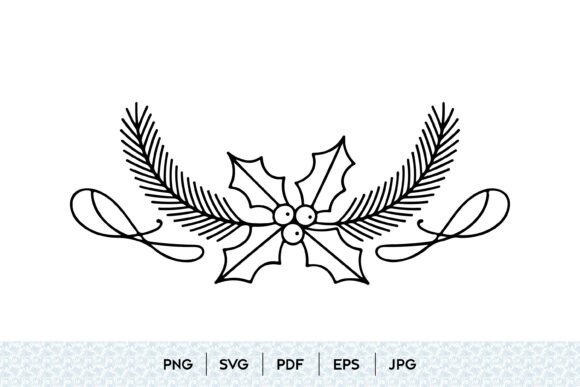 Christmas Holly Branch SVG Review for Illustrations