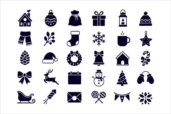 Christmas Icon Bundle Collection: Illustrations for Handmade Sellers
