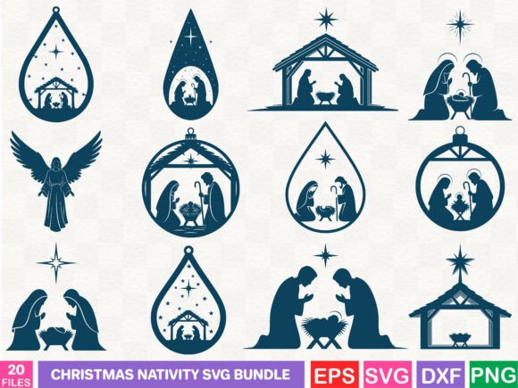 Christmas Nativity SVG Bundle: A Designer’s Review for Illustrations