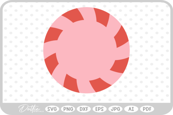 Christmas Peppermint SVG PNG DXF in Illustrations