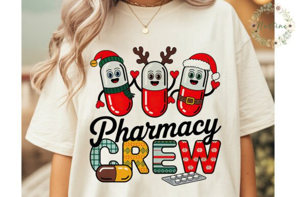 Christmas Pharmacy Crew PNG Clipart: Modern Illustrations for Content Creators