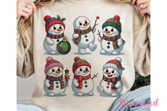 Cute Snowmen Christmas PNG Clipart for Seasonal Illustrations