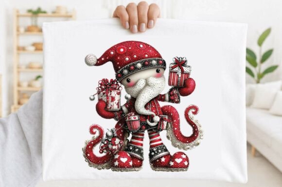Festive Christmas Gnome Holding Presents Embroidery Review