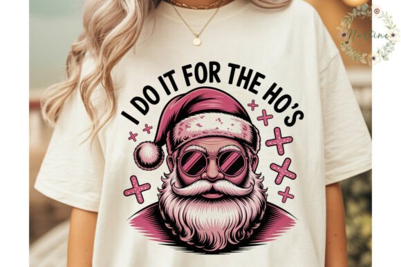 Funny Pink Santa Christmas PNG Clipart & Illustrations