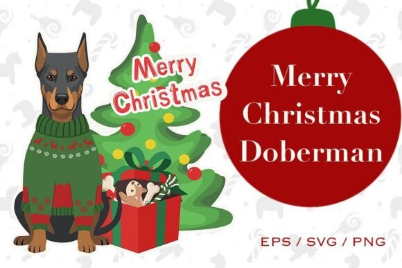 Merry Christmas Doberman: A Designer’s Review of This Festive Illustrations Asset