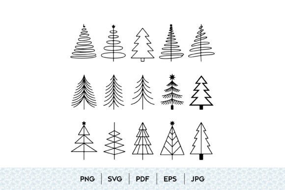 Minimalist Christmas Tree SVG Bundle