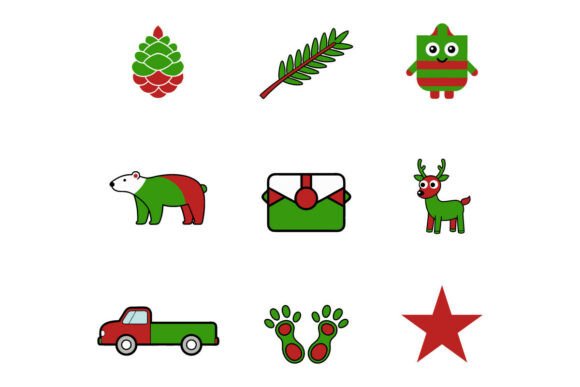 Modern Festive Christmas Vector Icon Set: Freebies for Bloggers