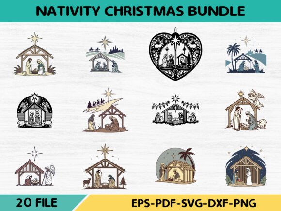Nativity Christmas Bundle Illustrations