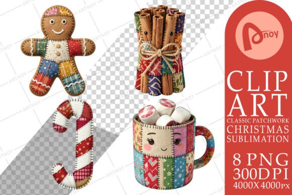 Patchwork Christmas Treat Sublimation: A Crafter’s Review of This Festive Illustrations Asset