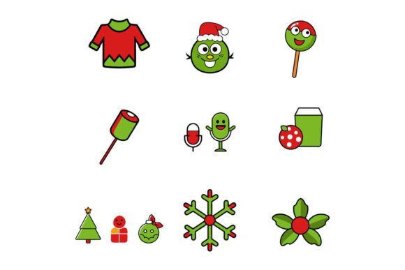 Premium Christmas Vector Icon Set – Holi Illustrations