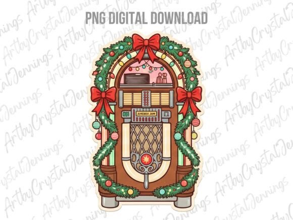 Retro Christmas Jukebox Clipart PNG: A Practical Review for Illustrations