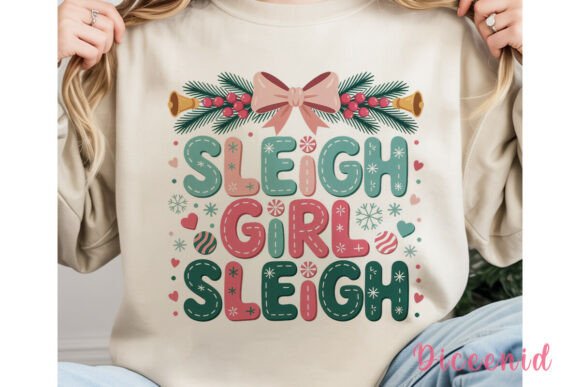 Sleigh Girl Sleigh Christmas PNG Clipart for Illustrations