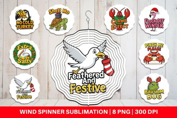 Tropical Christmas Animal Wind Spinner Illustrations Review