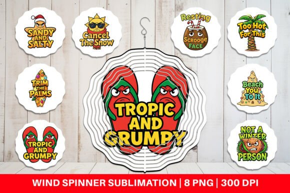Tropical Christmas Wind Spinner PNG: A Crafter’s Review of the Illustrations