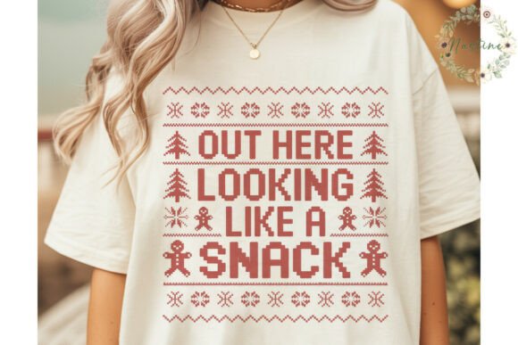 Ugly Sweater Knit Text Christmas PNG for Illustrations