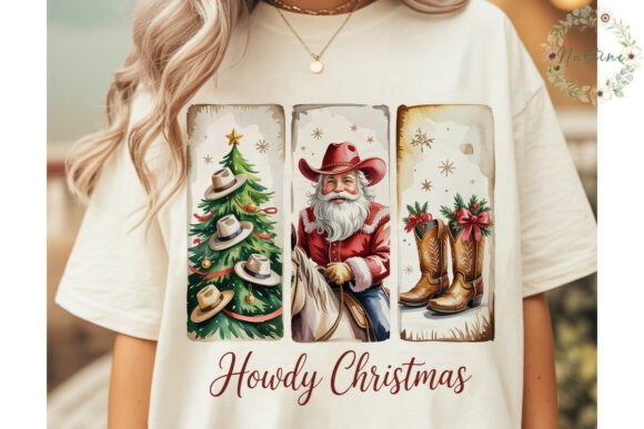 Western Christmas Santa PNG Clipart for Illustrations